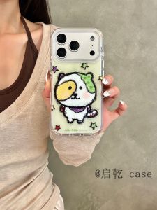 Chiguan Graffiti Scratchy Colorful Star Little Monster Cat iPhone 17/16 Case Suitable for Apple 15/14Promax Hard Shell Cute Cartoon Girl Heart New Personality Creative Ins Style Phone Cover