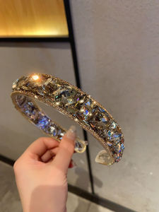 Summer New Arrival Retro French Fairy Hair Accessories Rhinestone Hairpin Headband Female Online Influencer Star Same Style Headband Fancy