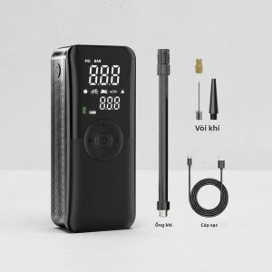 Máy Bơm Lốp Di Động Sạc Lại Được Máy Nén Khí Kỹ Thuật Số Cho Ô Tô Xe Máy Xe Đạp - Bơm Không Dây Chạy Pin Cho Dụng Cụ Thể Thao