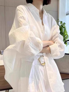 French Design Flax Long Sleeve Sun Protection Shirt