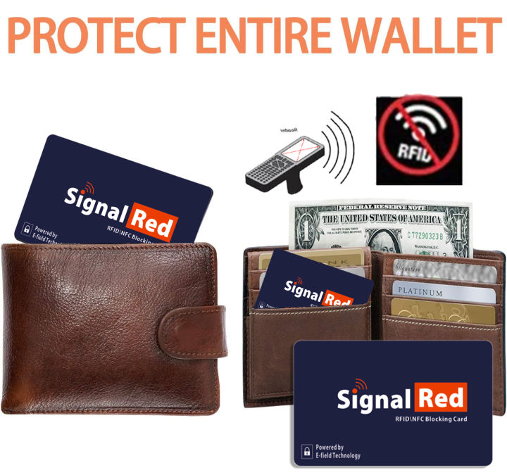 Protect Entire Wallet RFID Blocking NFC Signals Shield Secure for ...