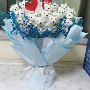 Handmade Birthday Flower Bouquet Semi-Finished Product Wrapping Paper Snacks Cigarettes Fresh Flowers DIY Gift Material Kit