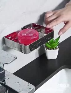 Kệ đựng xà phòng Inox 304 dán tường gạch men hoặc khoan tường - loại lớn cao cấp