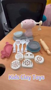 **Malaysia Seller** 19pcs Noodle Maker Machine Plasticine Play Dough Clay Art Dumpling Ice Cream Pretend Playset clay toys