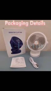 Multifunctional 5000mAh / 10000mAh USB Clip Fan / Portable Stroller Desk Fan - 3 Speed Setting with Natural Wind Mode & Multi-Angle Rotation