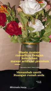 Bunga Mawar Plastik Rose Warna Soft Kuntum Tangkai Rose Artificial