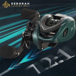 Lực Kéo Chuyên Nghiệp 10KG 22LB Ống Cuộn Dây Câu 210G Siêu Sáng 7.2:1 Tốc Độ Cao Máy Ngang Hãm Nam Châm Đúc Dài