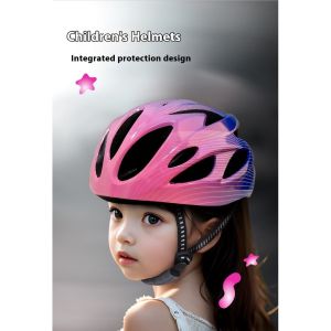 Mũ bảo hiểm trẻ em từ 3 đến 14 tuổi họa tiết sóng màu gradient mũ bảo hiểm lái xe siêu nhẹ và thoáng khí mũ bảo hiểm thể thao xe đạp cân bằng trượt patin