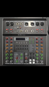 NEW BAXS 7 Band EQ Audio Mixer MR400 MR600 4/6 Channel Sound Console 99 DSP Reverb USB Bluetooth for Home Karaoke Stage