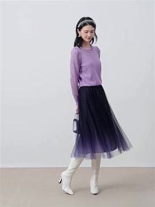 Koradior | Wool Jacquard Knitted Sweater with Lace Design Female