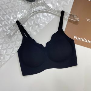Third Generation Backless Bra Queen Bomb Style Naked Jelly Lifting Side Gathering Anti-Sagging Bra Nylon Material Fixed Strap