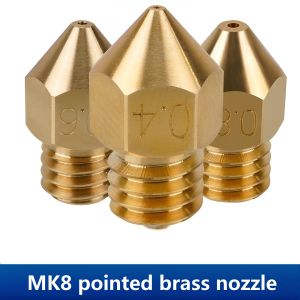 other | 1pcs Copper MK18 Nozzles 0.1mm 0.4mm 0.6mm 1.0mm Diameter Nozzles For 1.75mm 3mm Filament Big Hole Brass Nozzle 3D Printer Parts