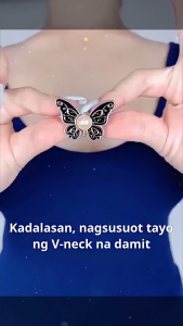 Butterfly pin for clothes Women/ Nail-Free Seam-Free clip waist adjus/ clip for clothes butterfly Pearl /Butterfly Narrow-Waist Buckle Detachable pin buckle