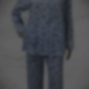 MBS Plus Size 3XL Women Big Size Sleepwear Printed Floral Pajamas Set Long Sleeve and Long Pants Suit Nightwear