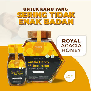 Madu Royal Acacia Forbee Honey with Bee Pollen 500gr/450gr | Vitamin Rambut Rontok dan Kering | Suplemen Otak Tanpa Efek Samping