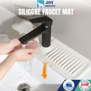 🇸🇬【SG stock】Silicone Faucet Mat For Kitchen Sink Splash Guard Bathroom Faucet Water Catcher Mat Sink Draining Pad Behind Faucet
