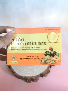 Viên tinh nghệ Nano Curcumin Gold Tex Tam Thất Xạ Đen giảm đau dạ dày trào ngược ợ chua khó tiêu - Hộp 30 viên