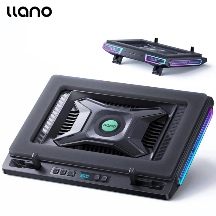 Llano New V10 Laptop Cooling Pad Equipped Rpm 3500 Gigantic Turbo-Fan Rapid Cooling Gaming Laptop With Adjustable Brackets Suit for 13-17.3 inch