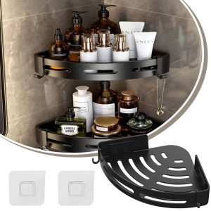 1/2 cái kệ phòng tắm trang điểm lưu trữ Organizer hợp kim nhôm giá dầu gội đầu Kệ Vòi hoa sen phụ kiện phòng tắm không khoan kệ treo tường