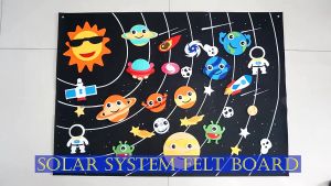 MD MOHS DIAGNOSTICS Outer Space Felt Story Board Set Kids Toys 3.5 Ft Solar System Universe Toddlers Early Learning Storytelling Flannel Board Reusable Wall Hanging Gift for Boys Girls Flannel Board Story Set for Preschool Early Education Busy Borad