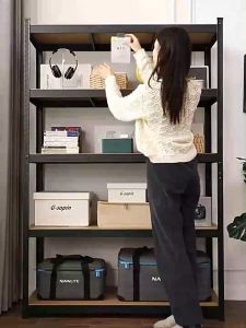 MEIJIASI 【รับประกัน 10 ปี】ชั้นวางของสแตนเลส304+ไม้ รับน้ำหนัก800kg 3/4/5/6ชั้น ขนาด40x120x180cm สำหรับครัว คลังสินค้า อเนกประสงค์ แข็งแรงทนทาน ชั้นเหล็กจัดเก็บของหนัก ชั้นวางสินค้า