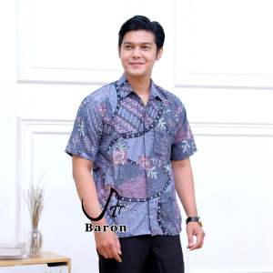 Baju batik pria lengan pendek kemeja laki laki dewasa kemeja batik kekinian