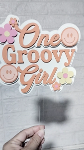 Personalized/Customized DAISY I BOHO I RETRO CAKE TOPPER (2 LAYERS/COLORS)