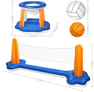 Internet Celebrity Swimming Pool Toys Water a Volleyball Net Water Game Sports Inflatable Basketball Hoop Group Building Expansion Activity Props