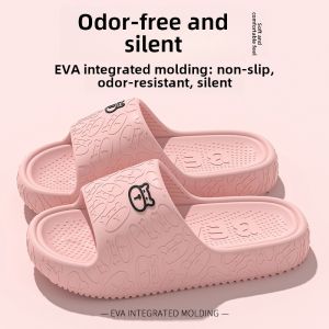 Anti-Slip Thick-Heeled Slippers for Pregnant Women Ladies Summer Indoor Outdoor Wear Comfortable EVA Flat Heel Home Slippers
