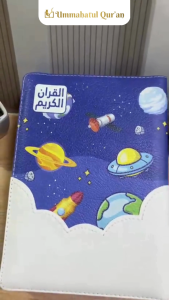 Quran Waqaf Kaleb Resleting Kombinasi Ukuran A5 Isi Blok Latin Terjemah Perkata Desain Roket Ufo