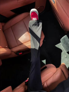 LIUBU | Black Ice Silk Quick-Drying American Slanted Sports Pants