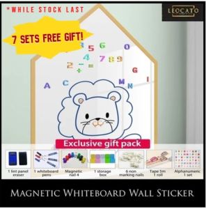 Magnetic SG PVC Whiteboard Blackboard Wall Sticker - Black White Writing Drawing Memo Chalk Board School Classroom