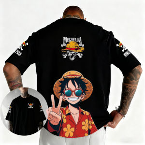 Bandai | One Piece Japanese Anime Printed Mens T-Shirt Roronoa Zoro Boy Childrens Harajuku Short Sleeve Kids Luffy T-shirt Clothing