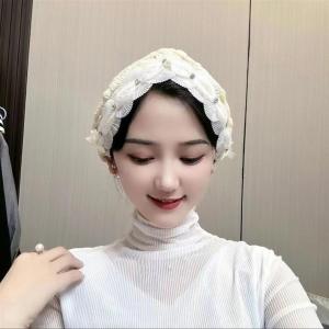 Mũ Trùm Đầu Viền Ren Dày Thời Trang Mùa Hè Cho Nữ Mũ Che Tóc Họa Tiết Chấm Bi Thon Gọn Mũ Che Tóc Bạc Cho Phụ Nữ