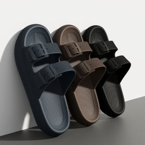 2025 New Mens Outdoor Fashion Thick Sole Sandals - Non-Slip Shower Slippers for Bathroom Lightweight Comfortable House Slipper