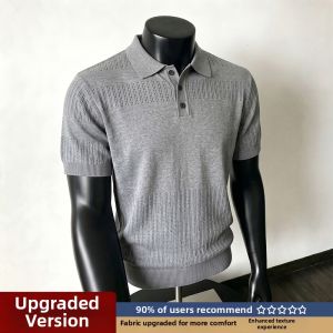 LIUBU | Retro Style Breathable Knitted Polo-Shirt Half-Sleeves