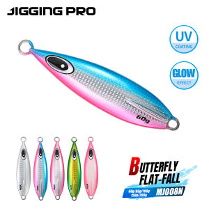 JIGGING PRO Slow Pitch Jigs 60g 80g 100g 150g 200g BUTTERFLYFLAT Fall Metal Jig Isca Artificial Hard Bait Saltwater Fishing Lure