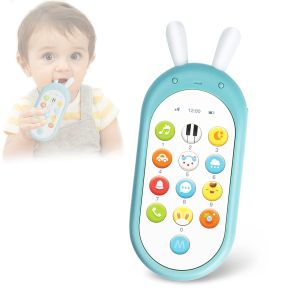 Baby Toys 6 to 12 months1 year old boy teething toys Suitable for 6-12-18 months baby phone toys with breathing Lights various music sounds baby gifts