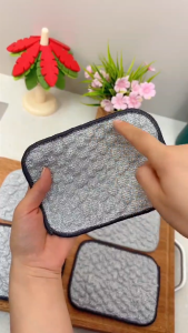 1Set/2pcs Double-Sided Multipurpose Wire Dishwashing Cloth