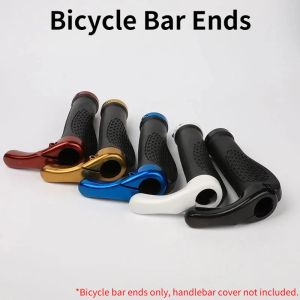 1 Pair Bike Bar Ends Meatball Aluminum Alloy Lock Grips with Auxiliary Handle Horn Grips Cycling Equipment Bike Accessories
