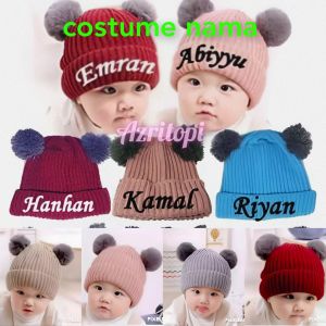 Kupluk Pom-Pom Jambul Free coutume Nama