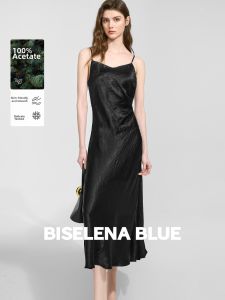 BEIQIANI | Pleated Texture 100 Acetate Dress