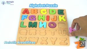 Beringin Toys Mainan Edukasi - Number & Alphabet Puzzle / Puzzle Angka dan Huruf / Mainan Belajar Anak / Puzzle Kayu / Mainan Balok