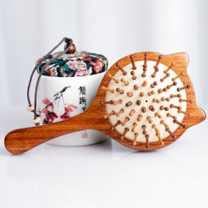 Langfu Cartoon Cute Cat Airbag Comb Rosewood Massage Comb Sandalwood Care Childrens Girls Air Cushion Comb Personal Hygiene