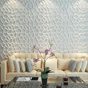Decorative waterproof and moisture-proof grid home 35 * 35cm modern style self-adhesive wallpaper TV living room wallpaper