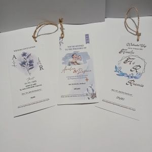 50 PCS COD UNDANGAN PERNIKAHAN 2PLY005 UNDANGAN NIKAH KARTU UCAPAN KERTAS UNDNAGAN NIKAH JIMPITAN WEDDING CARD INVITTATION UNDANGAN WALIMAH / SYUKURAN / PESTA / KHITAN / KHITANAN