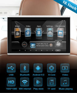 HRX1005A Headrest Monitor Tablet For Car Rear Seat Player Android 9.0 10.1 inch IPS Touch Screen Video Music FM Bluetooth AirPlay HDMI
