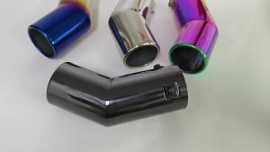 Universal Car Exhaust Muffler Tip Round Stainless Steel Car Tail Rear Chrome Round Exhaust Pipe Tail Muffler Tip TailPipe