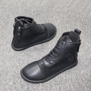 Korean Style Large Size Womens Boots Fall New Fashion Soft Leather Flat Bottom Short Boot with Fleece 41-43 Size Women Shoes