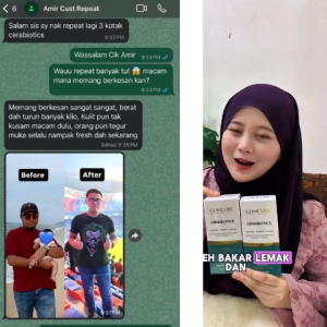 whitening booster cerabiotics  nak Kulit Putih cerah & Badan Slim? hanya 1 paket sehari / get benefit whitening and weight loss in 1 supplement drinks lulus KKM